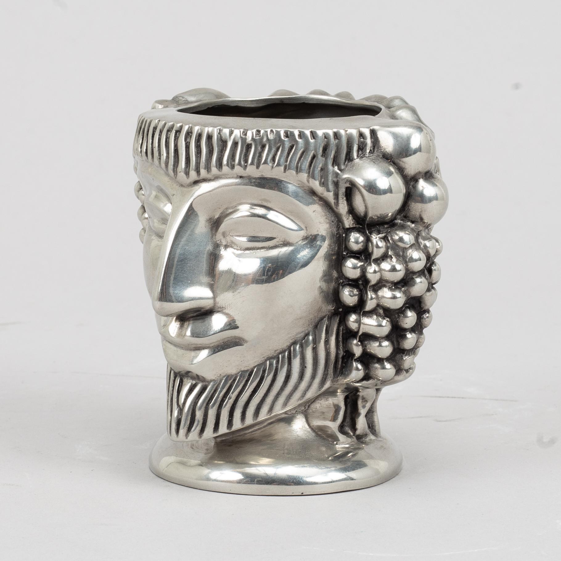 Anna Petrus, a "Janushuvud" pewter vase, for Firma Svenskt Tenn, Stockholm 2020.