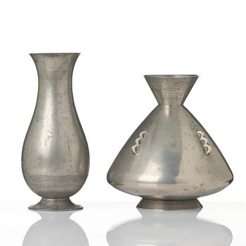 Sylvia Stave, a set of two vases, C.G. Hallberg, Stockholm, 1931-33.