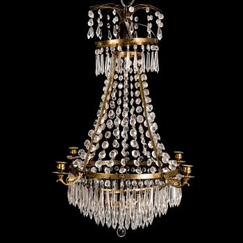 CHANDELIER, Empire style early 20th century.