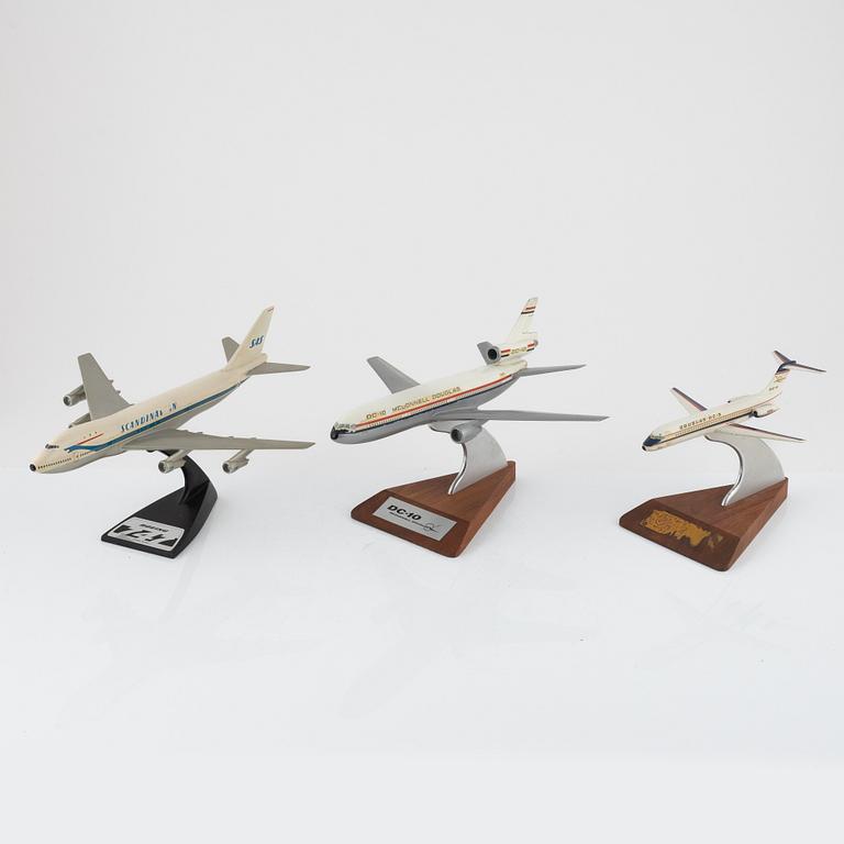 Three aircraft models, USA, second half of the 20th Century.