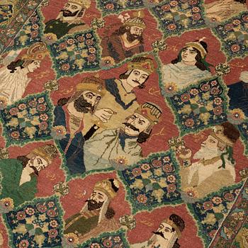 RUG. Semi-antique Tabriz Figural. 185,5 x 138,5 cm.