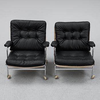 Bruno Mathsson, a pair of 'Karin' armchairs for Dux.