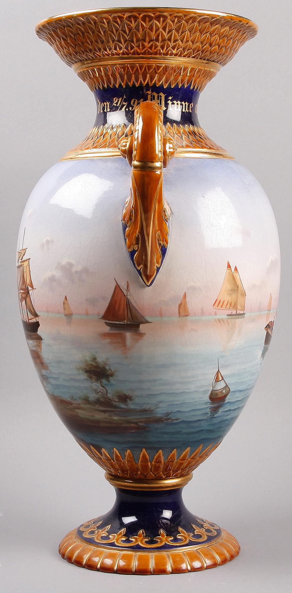 PRAKTVAS, flintgods, Rörstrand, 1800-talets slut.