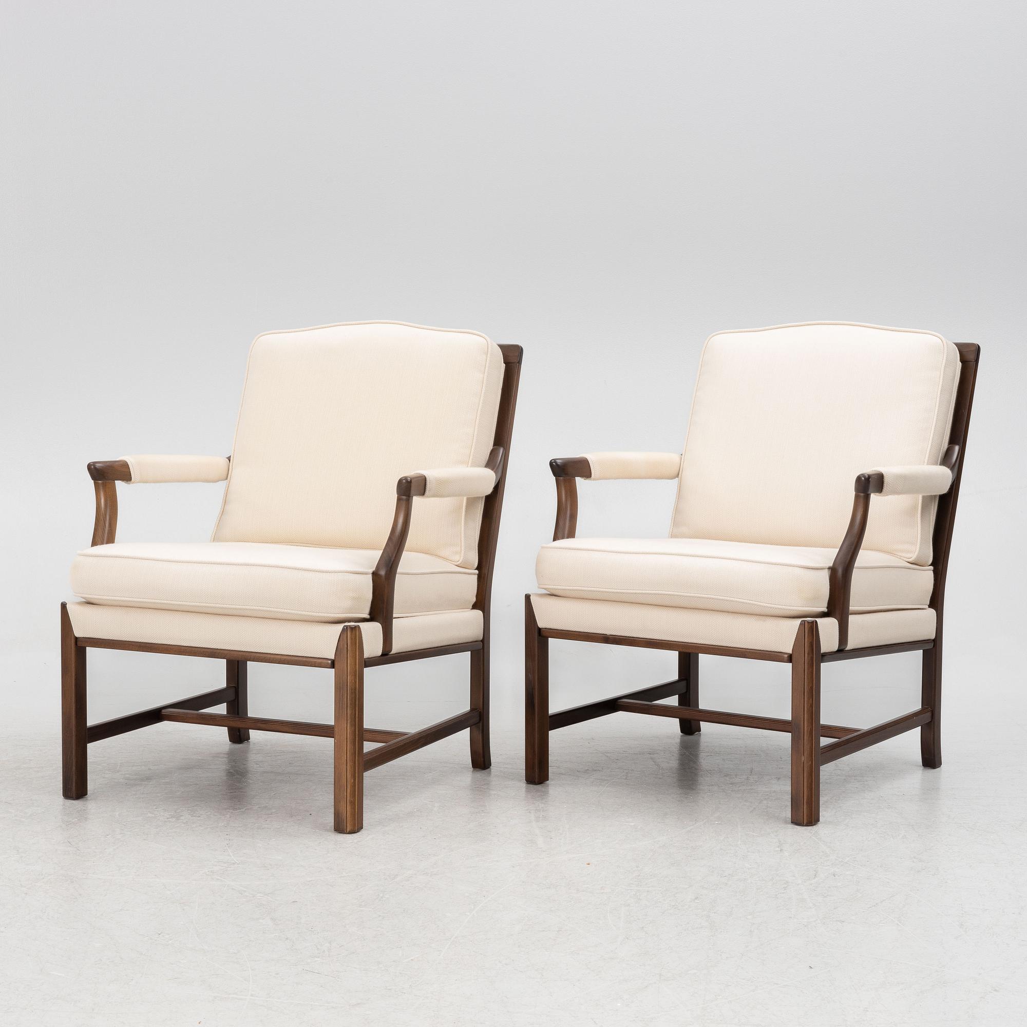 Fåtöljer, ett par, Bröderna Andersson, 1900-talets andra hälft.