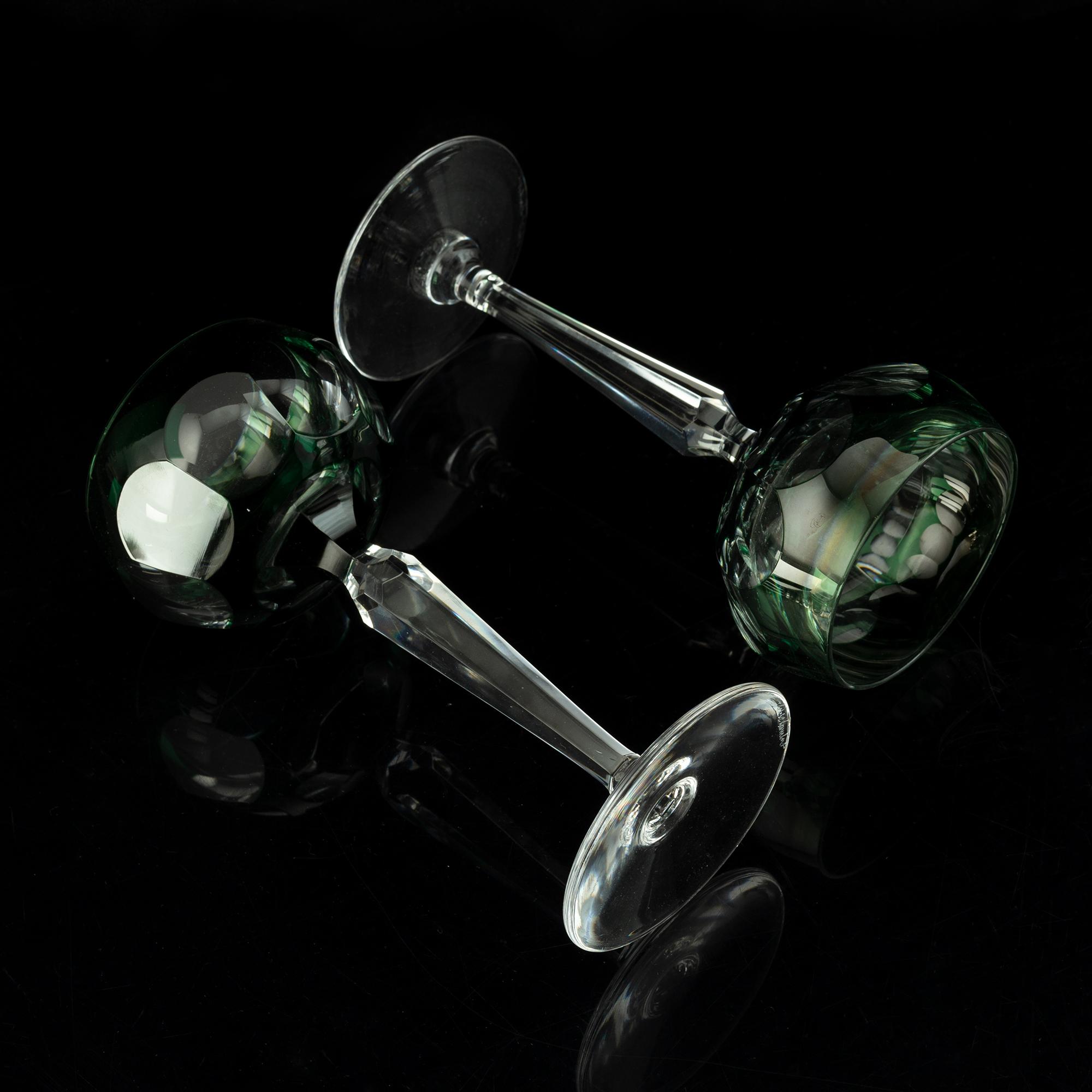 Glas, 12 st, Val St Lambert, Belgien, omkring 1900-talets mitt.