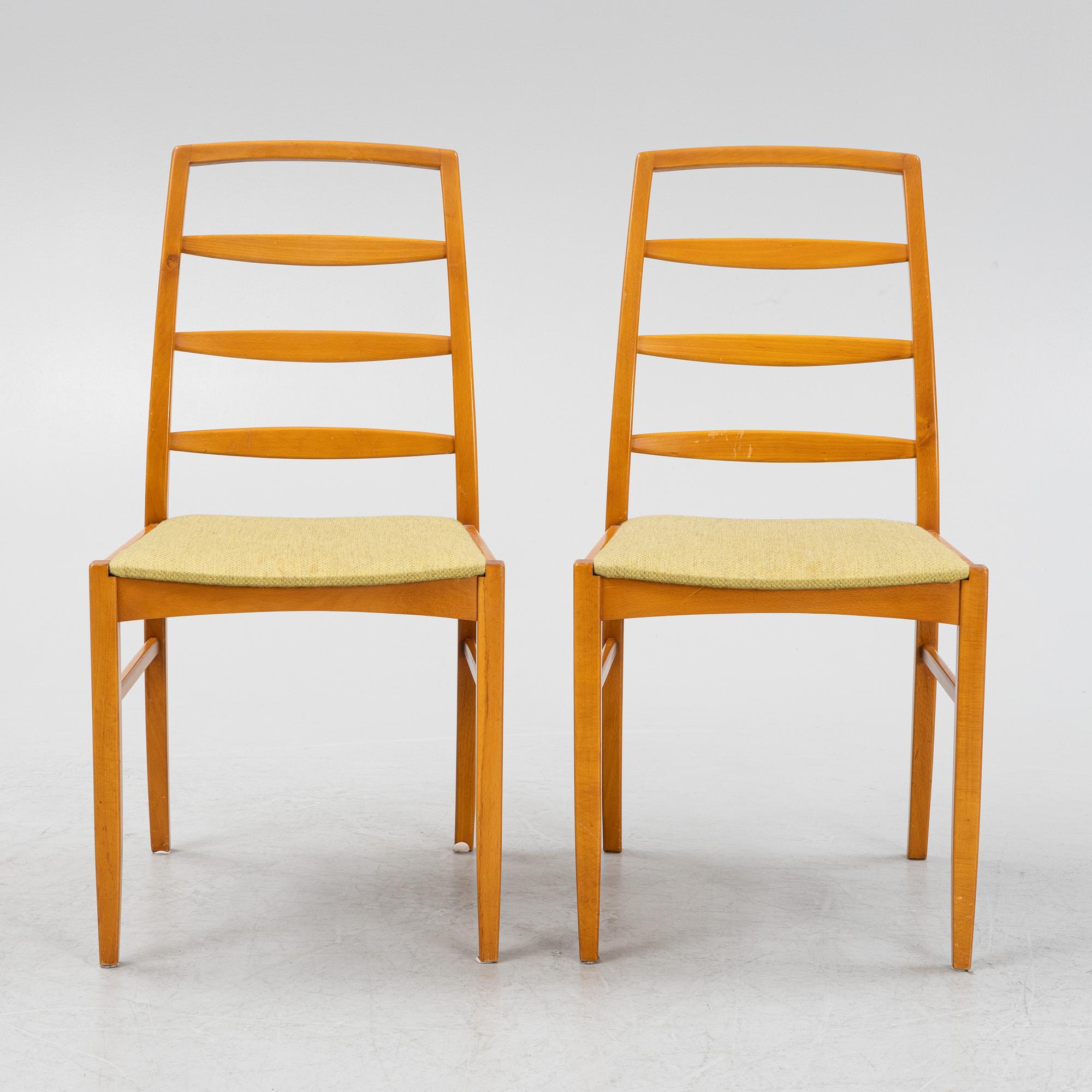 Stolar 6 st, tillskrivna Bertil Fridhagen, 1900-talets andra hälft.