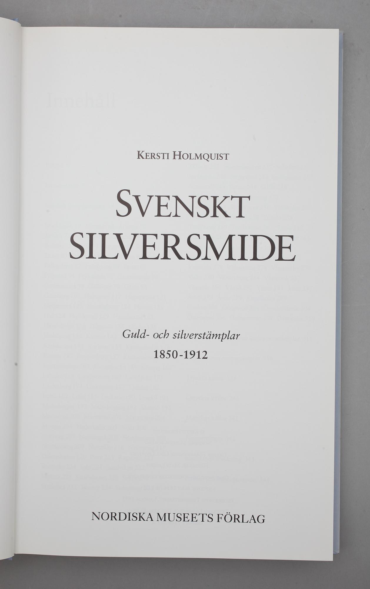 BÖCKER OM KONSTHANTVERK, 3 st, bla "Mässing" av Sigurd Erixon, Malmö 1943.