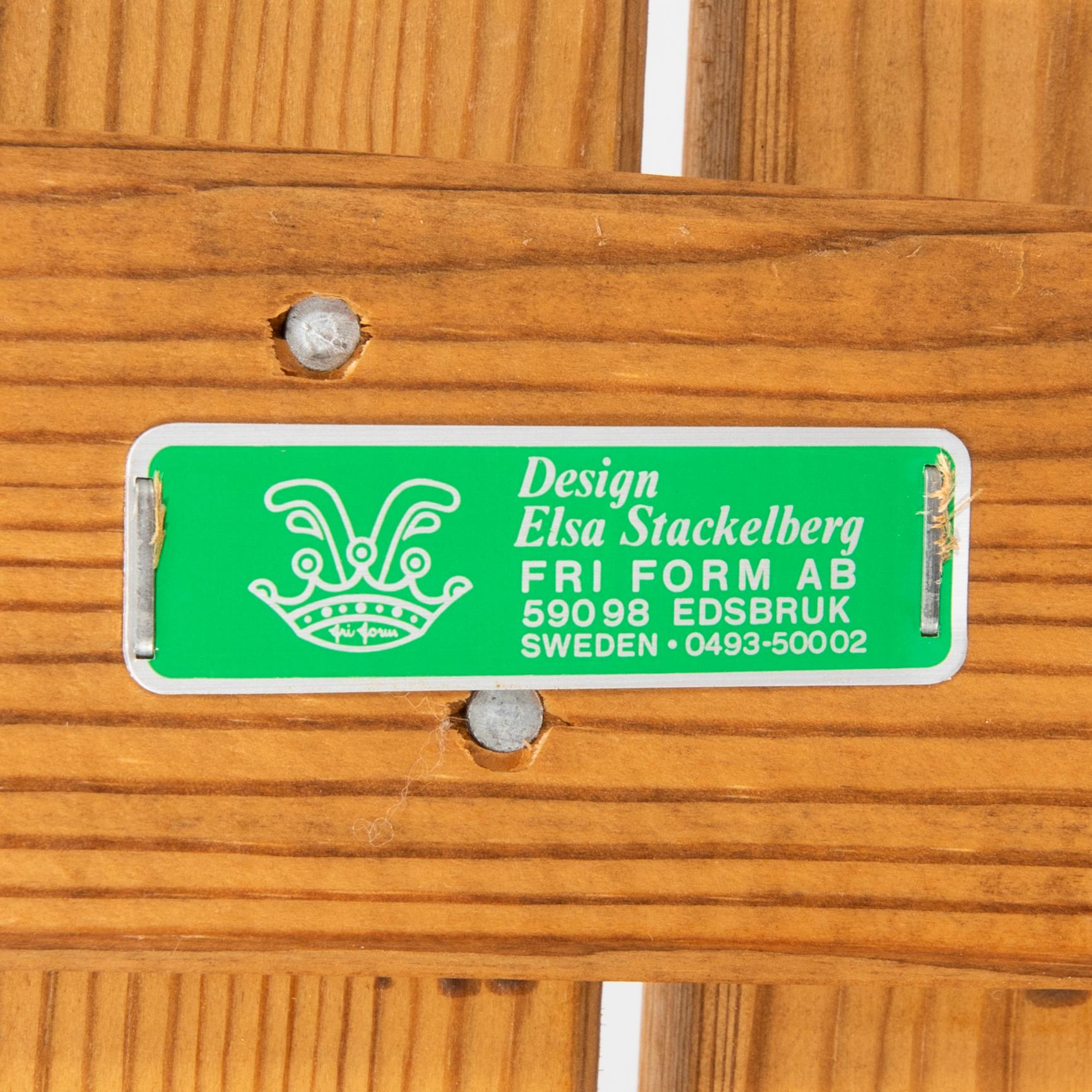 Elsa Stackelberg, a pine table, fri Form, 20th  Century latter part.