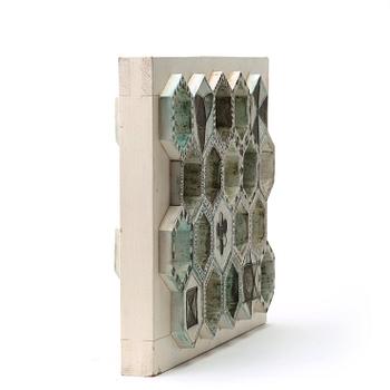 Rut Bryk, a framed stoneware sculpture, Finland 1960's.