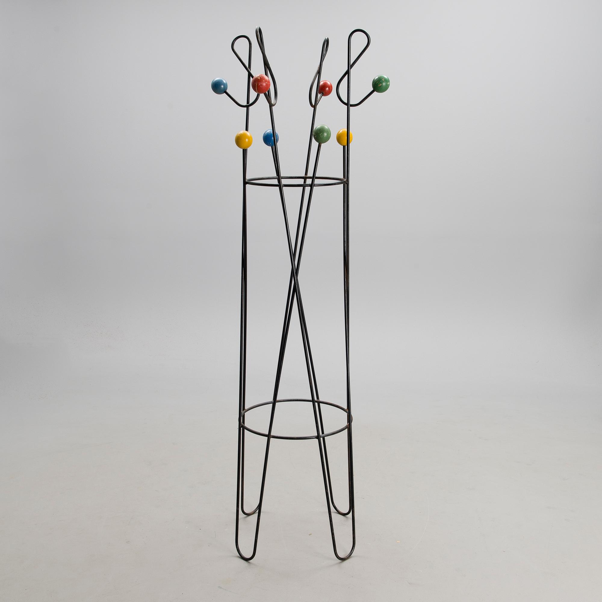COAT RACK, "Perroquet", Roger Feraud, mid-20th century.