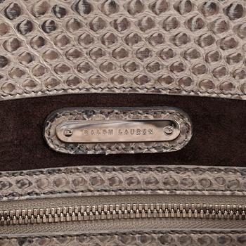 RALPH LAUREN, a snakeskin embossed handbag, "Ricky bag".