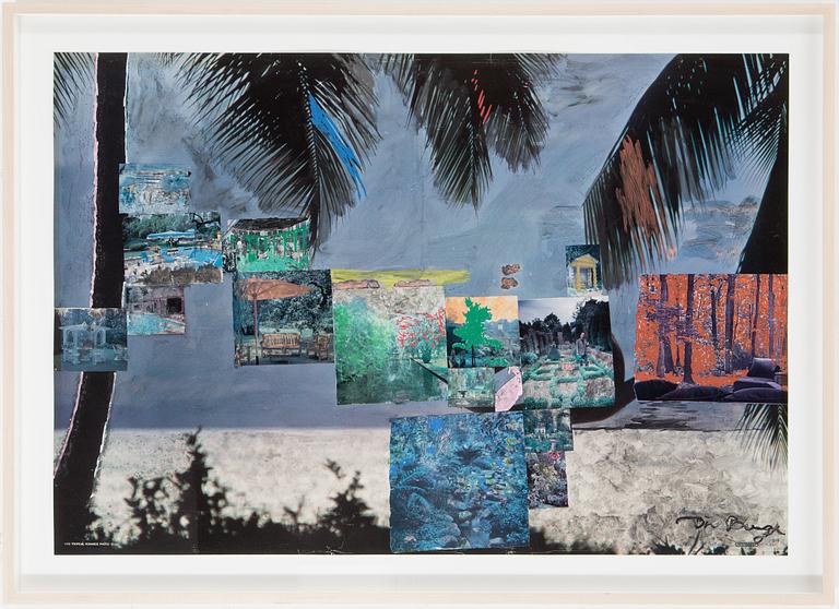 DICK BENGTSSON, collage och gouache signerad, utförd 1987.