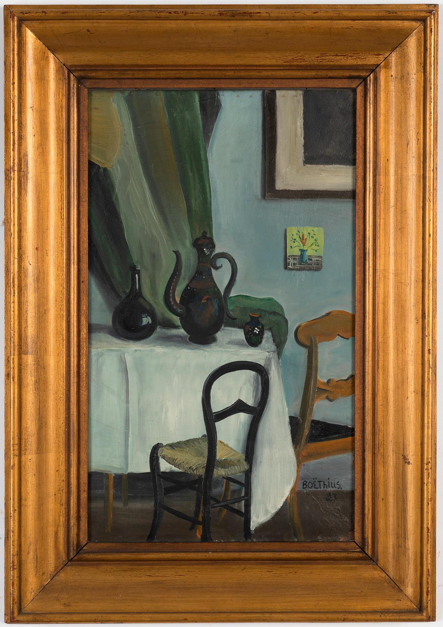 Lars Boëthius, oil on canvas, signed and dated -27.