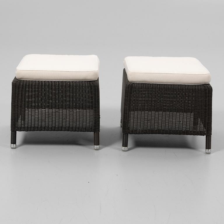 Stools, a pair, Cane-line, Denmark, contemporary.