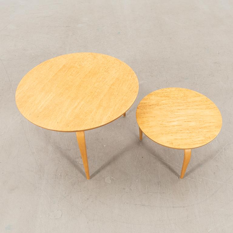 Bruno Mathsson, two "Annika" coffee/side tables for DUX, late 20th century.