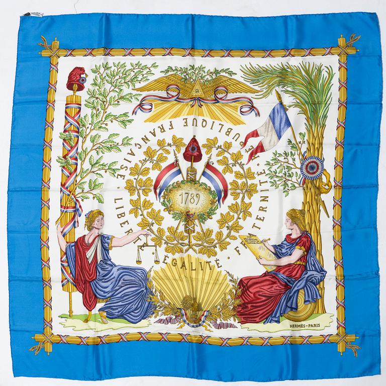 Hermès, scarf, "1789 Liberty Equality Brotherhood".
