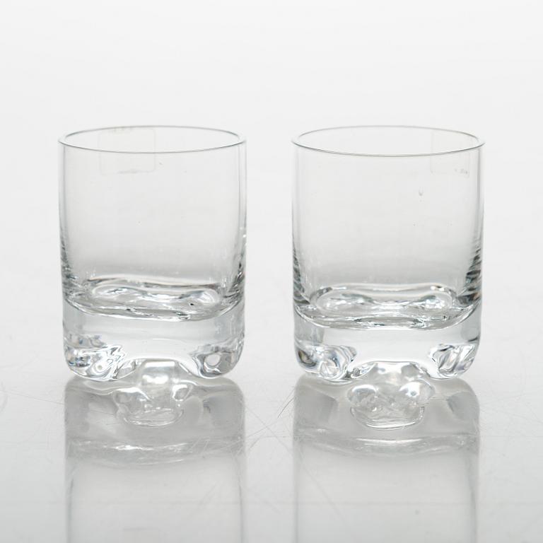 Tapio Wirkkala, snapsglas, 8 st, "Gaissa", Iittala. I två träaskar.