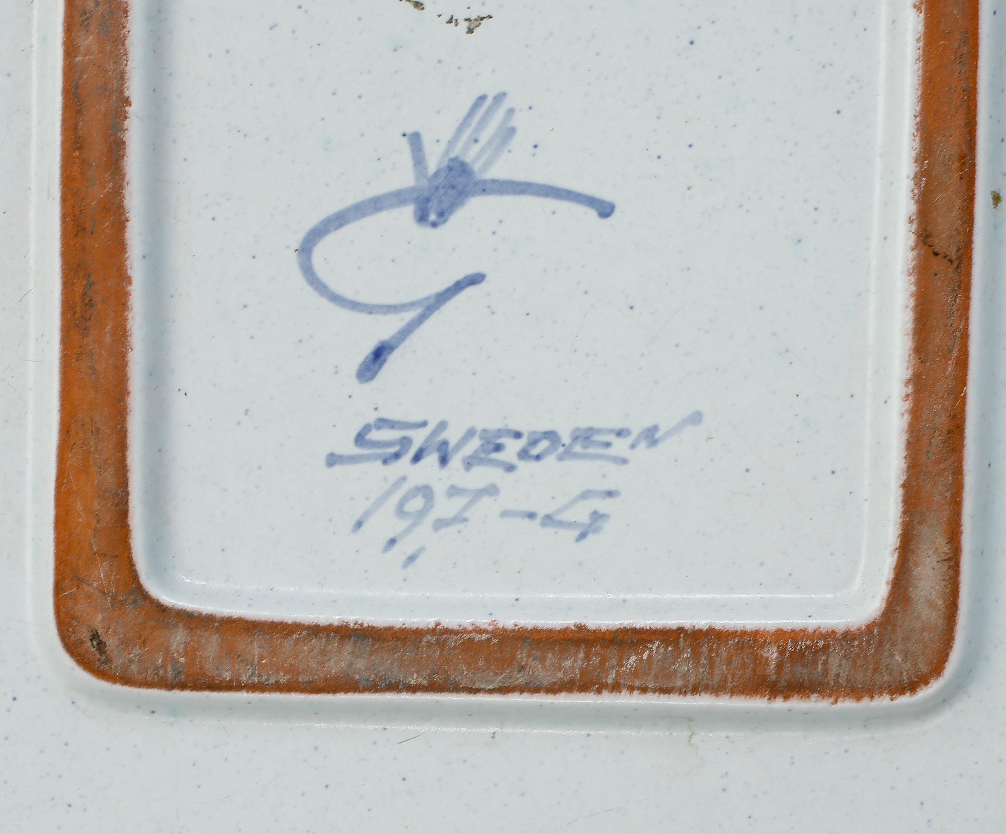 FAT, 2 stycken, Stig Lindberg, Gustavsberg studio, "Karneval", fajans. I produktion 1958-1962.