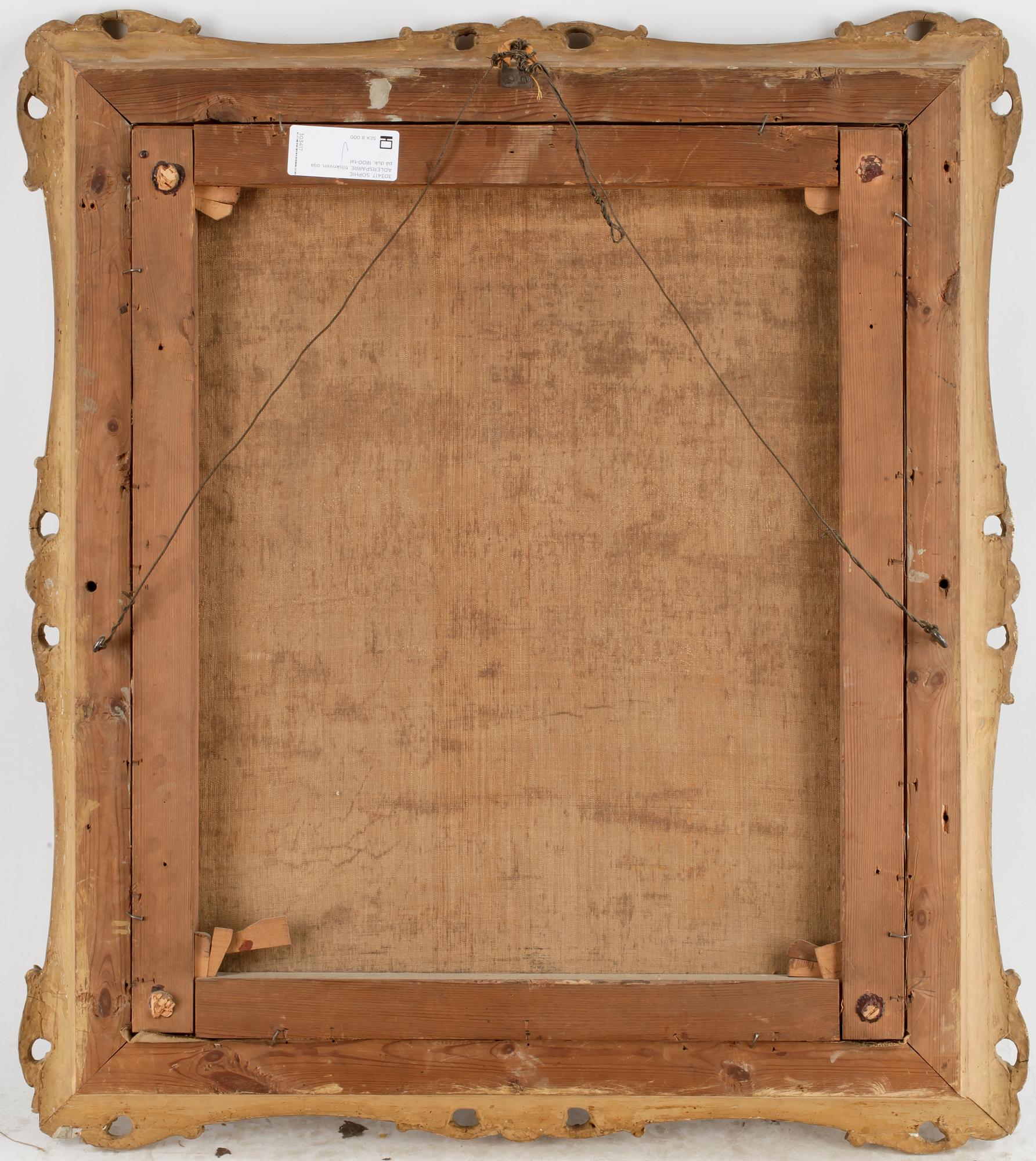SOPHIE ADLERSPARRE, tillskriven, olja på duk, 1800-tal.