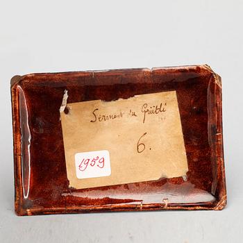PLAKETT, emaljerad koppar, 1700/1800-tal.