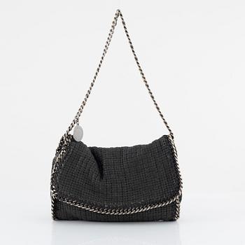 Stella McCartney, bag, "Grey Tweed Fabric Flap Bag".