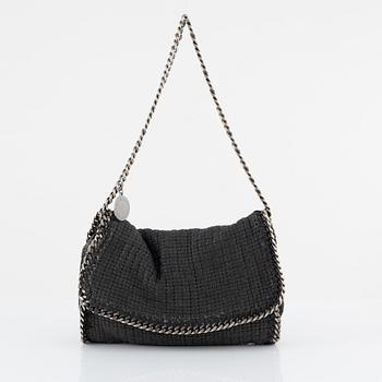 Stella McCartney, väska, "Grey Tweed Fabric Flap Bag".