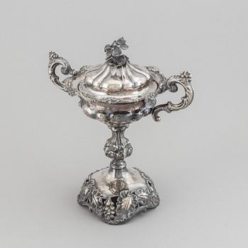 Gustaf Folcker, a silver sugar bowl, Stockholm 1860.
