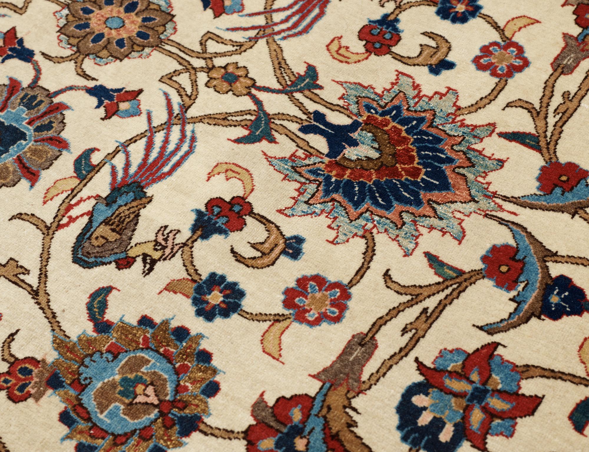 SEMI-ANTIQUE QUM PART SILK.