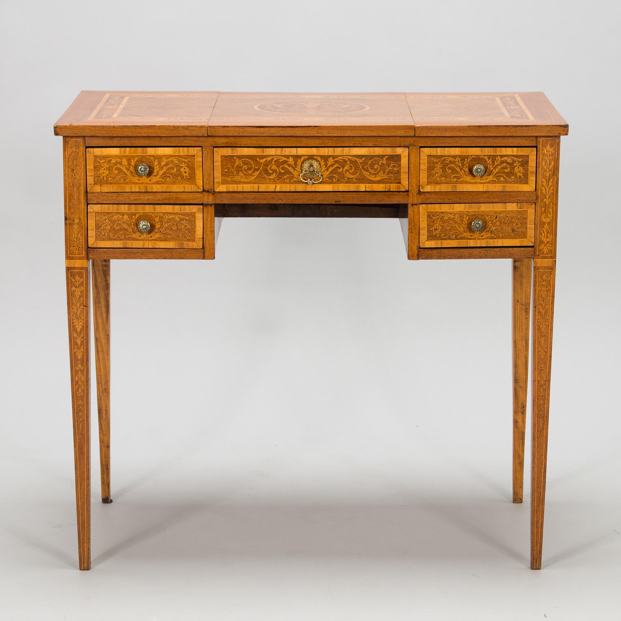 An late 19th-century writing desk, Italy.