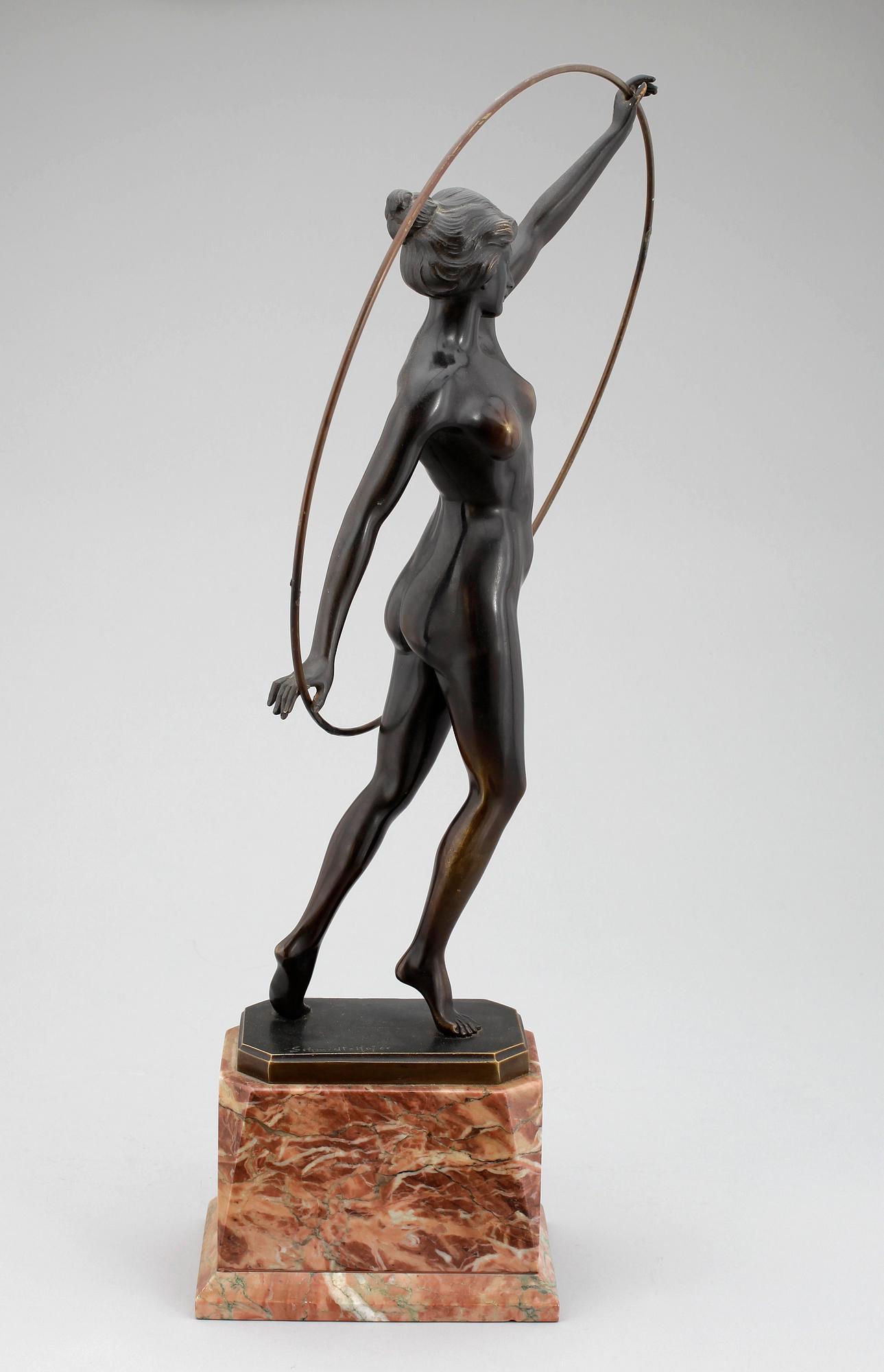 OTTO SCHMIDT-HOFER, skulptur, brons, stämpel sign.