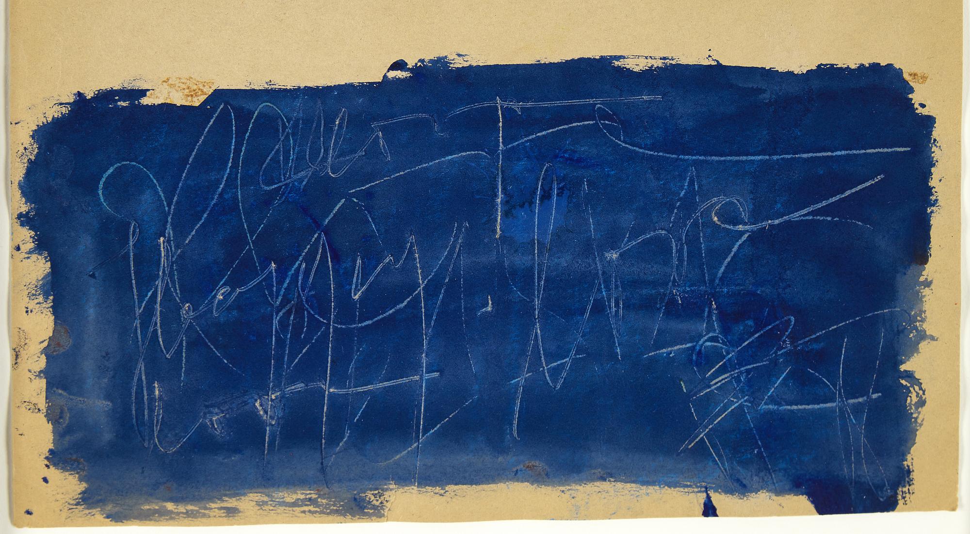 Eddie Figge, mixed media on paper, signed, executed around 1960.