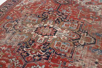 An Antique Heriz carpet, north west persia, c. 420 x 210 cm.