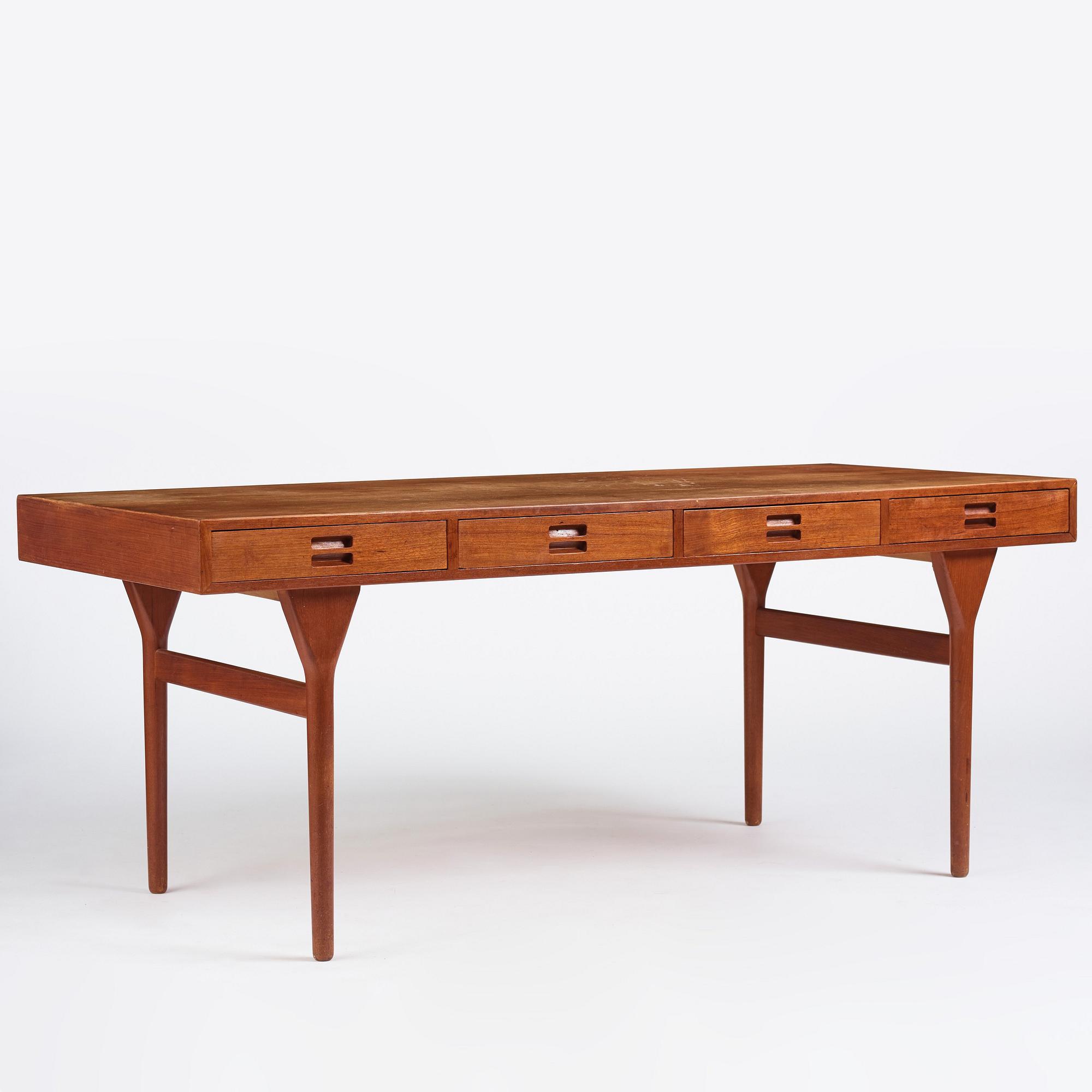 Nanna Ditzel, a teak desk, Søren Willadsen, Denmark 1960s.