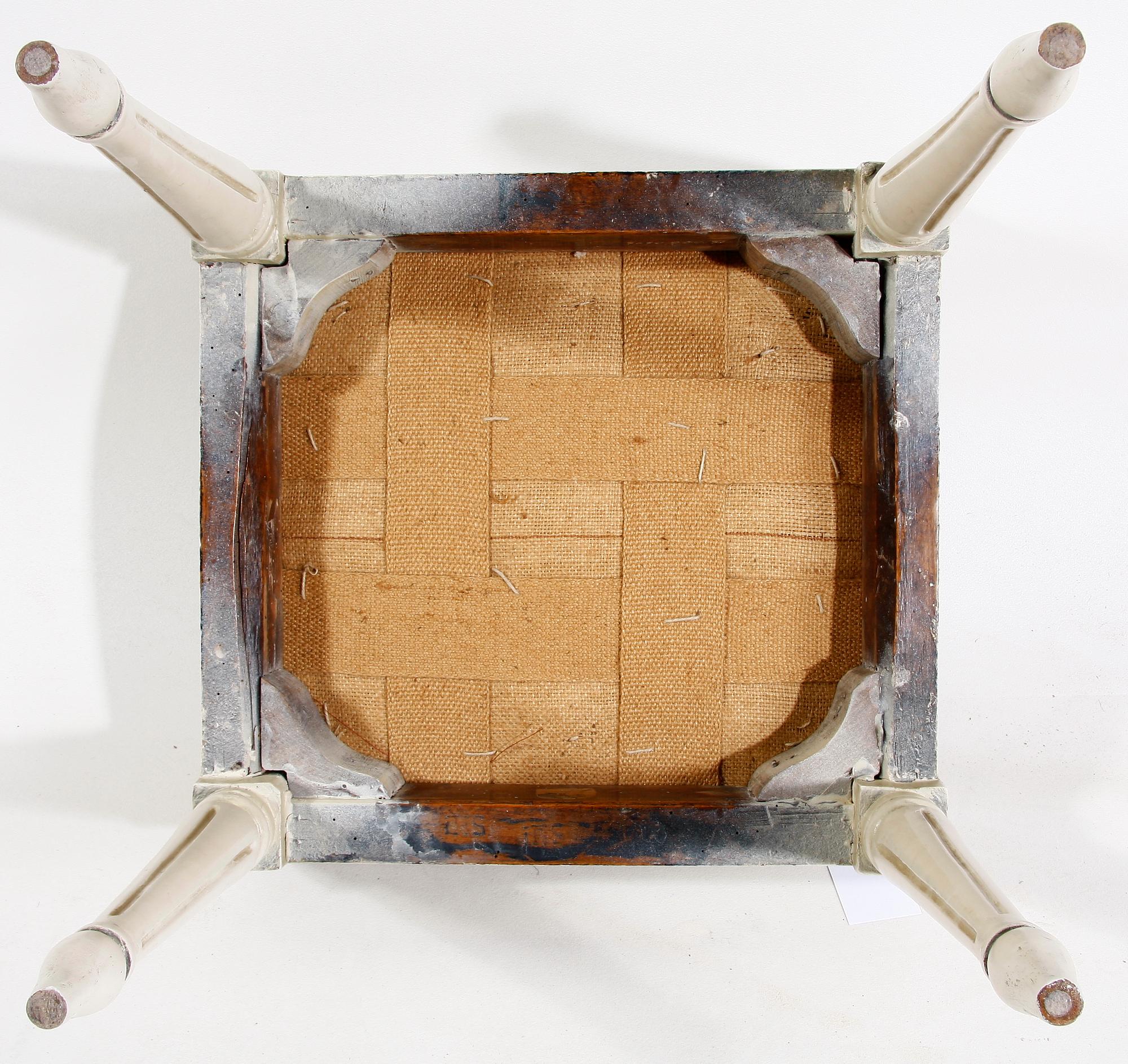 TABURETT, gustaviansk, sign Johan Hammarström, verksam 1794-1812, Stockholm.