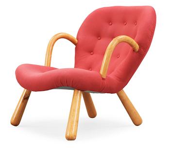 47. A 1940's-50's 'Clam chair' attributed to Philip Arctander.
