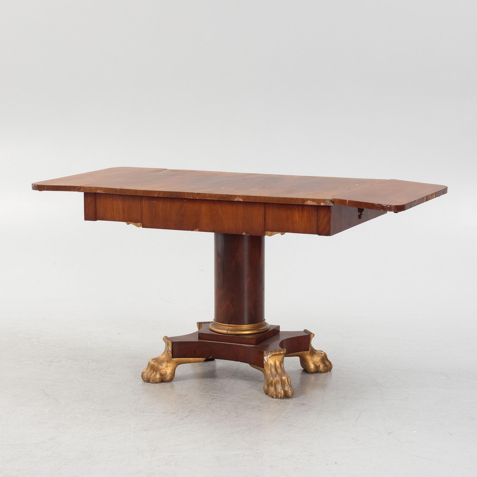 A Swedish Mahogany Table, Karl-Johan, early 19th century.