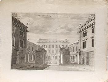 PARTI LITOGRAFIER SAMT TECKNINGAR OCH BLANDTEKNIK, 10 st, bla efter Desprez och Manet. 1900-tal.