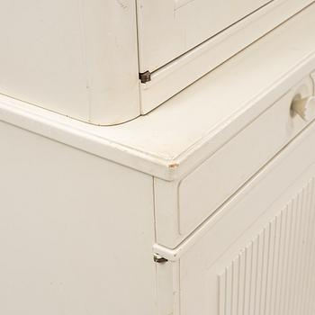 Carl Malmsten, two-part cabinet, "Herrgården", Bodafors, second half of the 20th century.