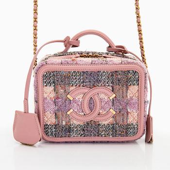 Chanel, a "Small Tweed Filigree Vanity Case" bag, 2019.