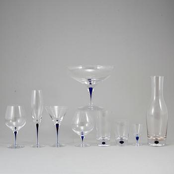 ERIKA LAGERBIELKE, glasservis, 62 delar, "Intermezzo", Orrefors.