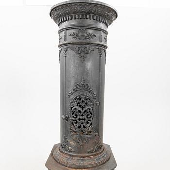 An early 1900s cast iron stove.