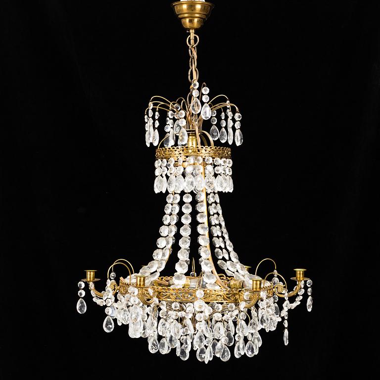 A 20th century Gustavian style chandelier.