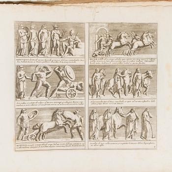 A book with classical Roman illustrations by Giovanni Pietro Bellori, etchings, dated 1693.