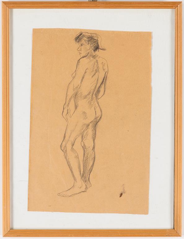JOHANNES RIAN, attributed to, pencildrawing.