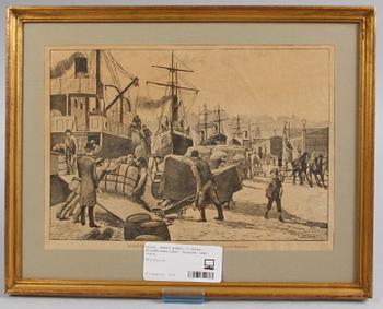 PARTI KONST, 3 delar. Stockholmsbilder. Gouache samt tryck.