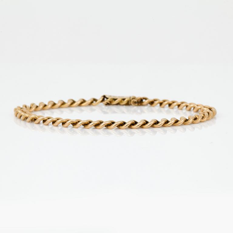 ARMBAND, guld 18k, K. Anderson, Stockholm 1939. Vikt ca 19 gram.