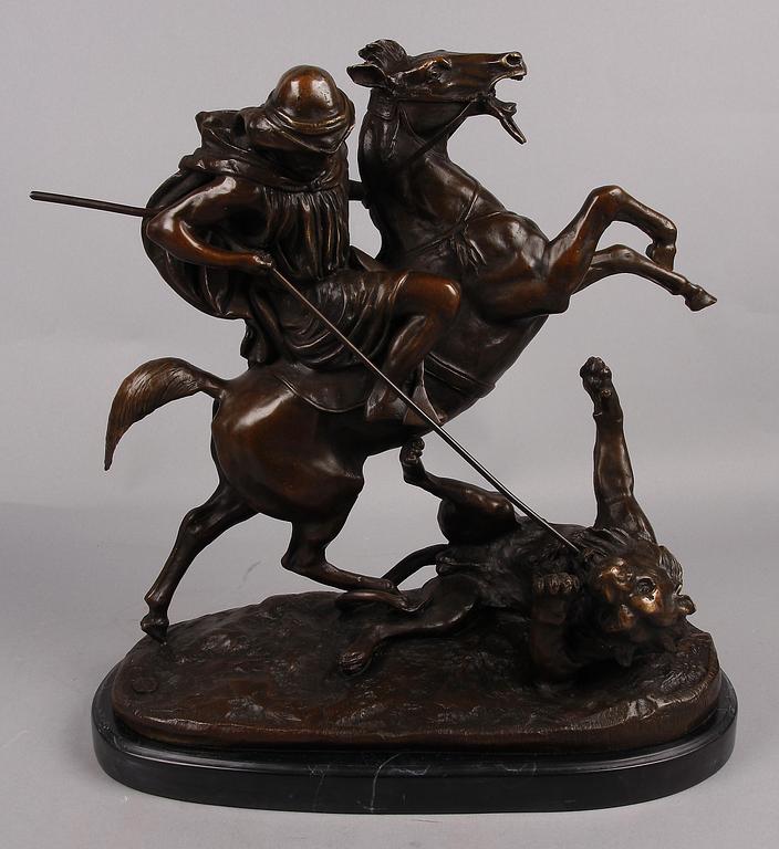 SKULPTUR, brons, efter Antoine Louis Barye, 2000-tal.