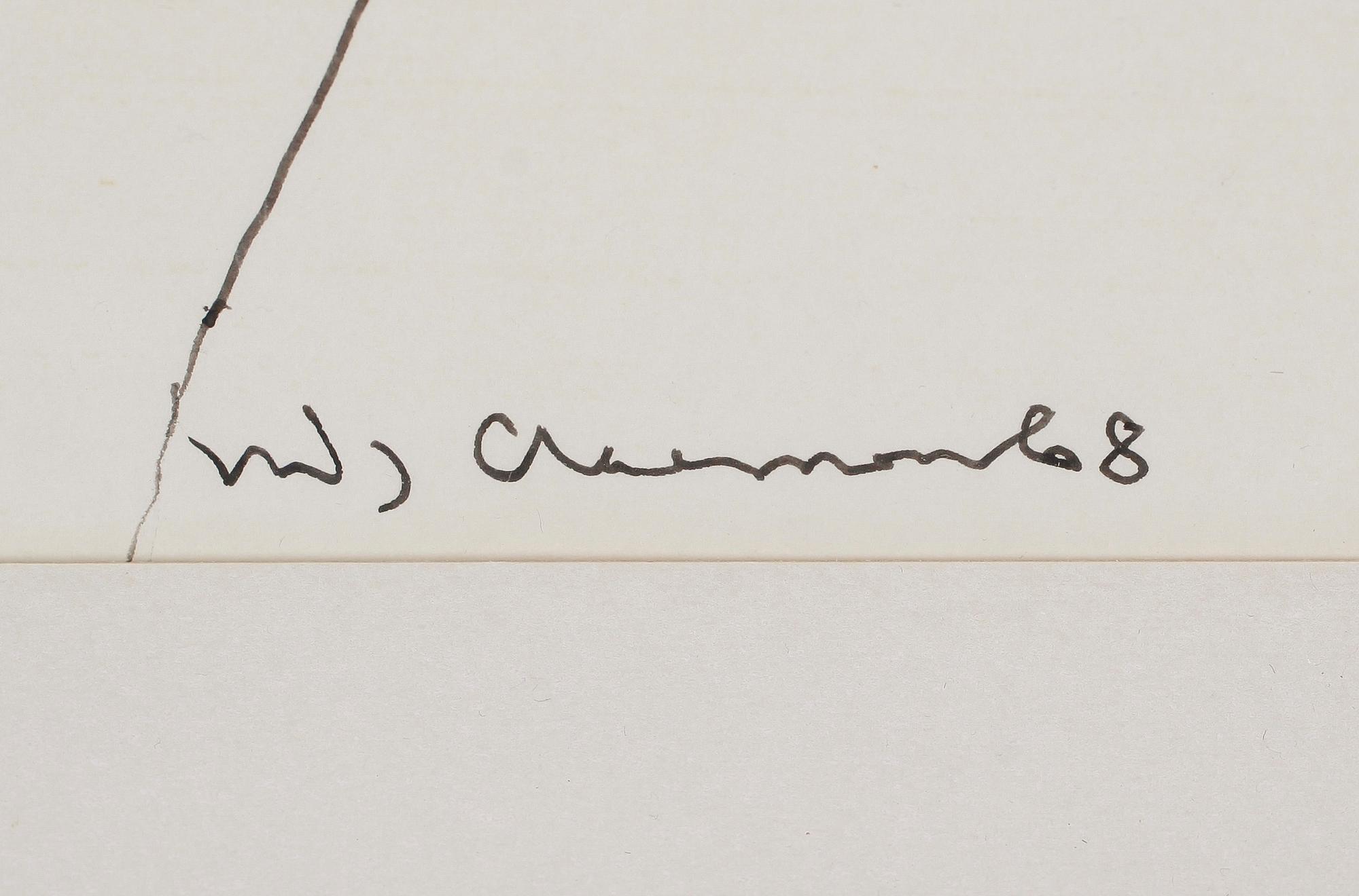 STIG CLAESSON (SLAS), tuschteckning, signerad och daterad -68.