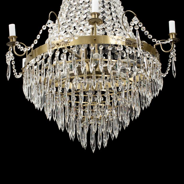 CHANDELIER, gustavian style, late 20th / early 21th century.