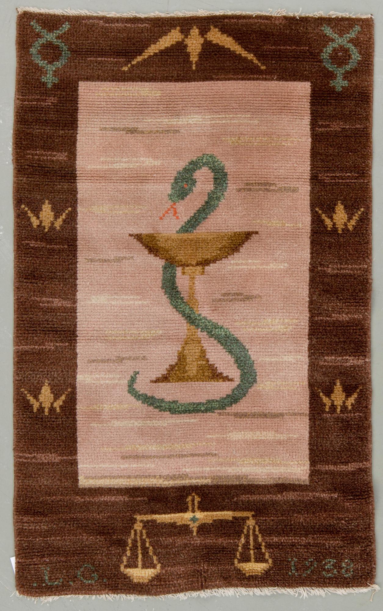 MATTA, flossa, signerad L G 1938. Ca 127x79 cm.